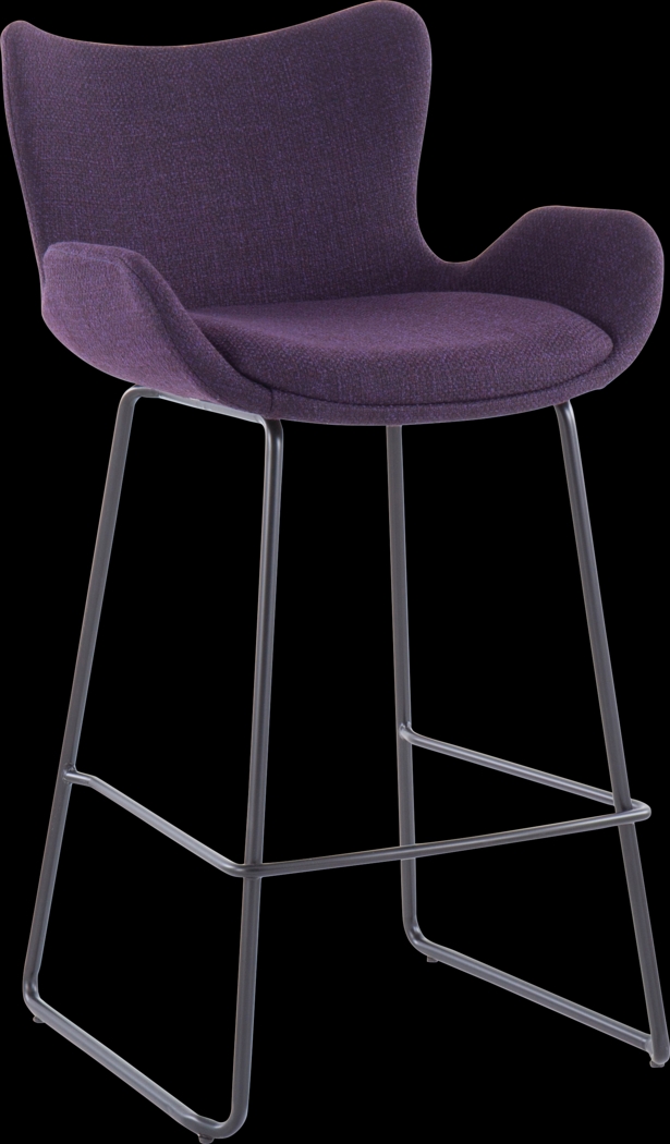 Meinhard Purple Counter Height Stool, Set of 2 - Thumbnail - Image 2