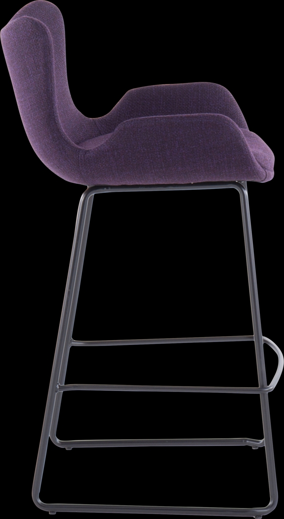 Meinhard Purple Counter Height Stool, Set of 2 - Thumbnail - Image 3