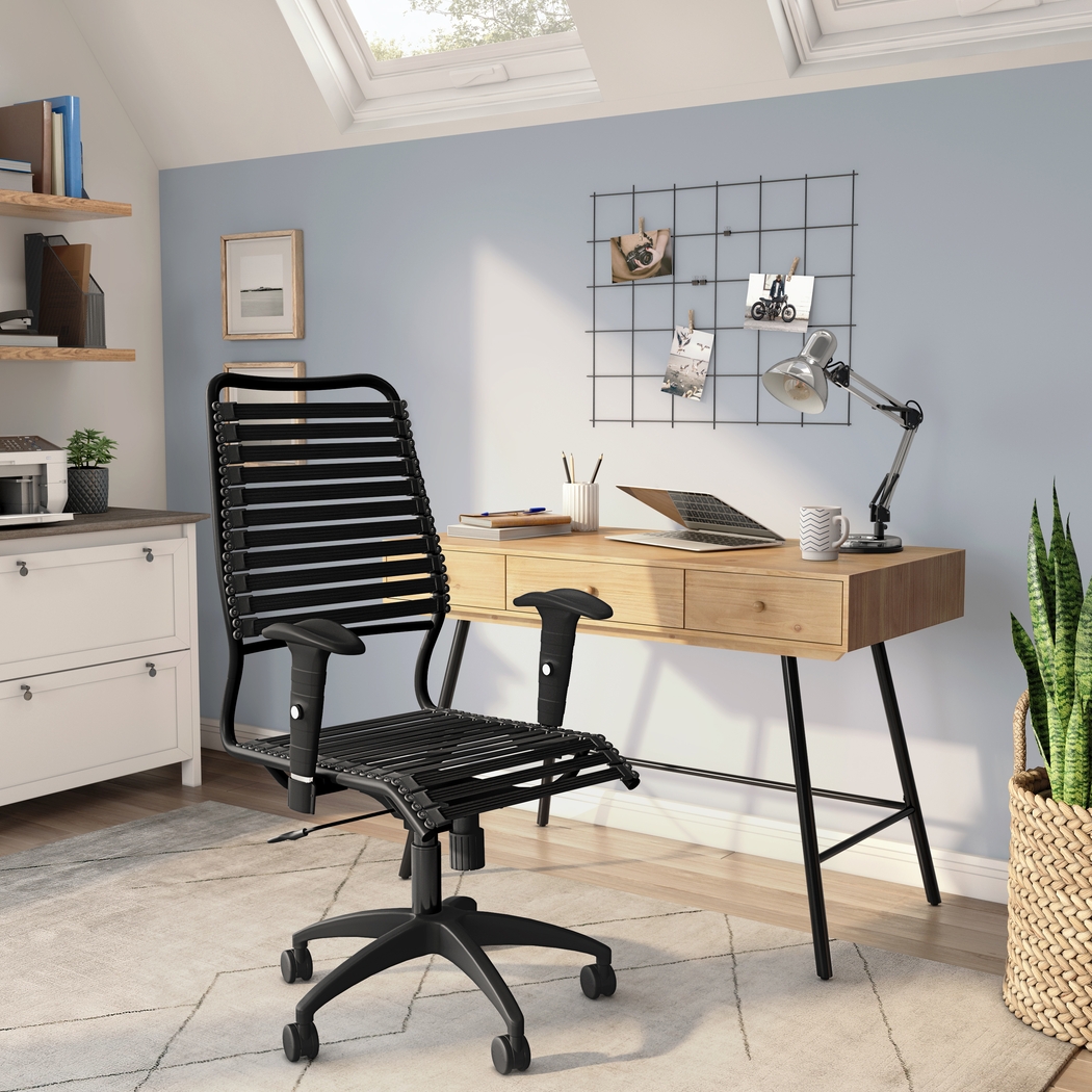 Meink Black Office Chair - Thumbnail - Image 2