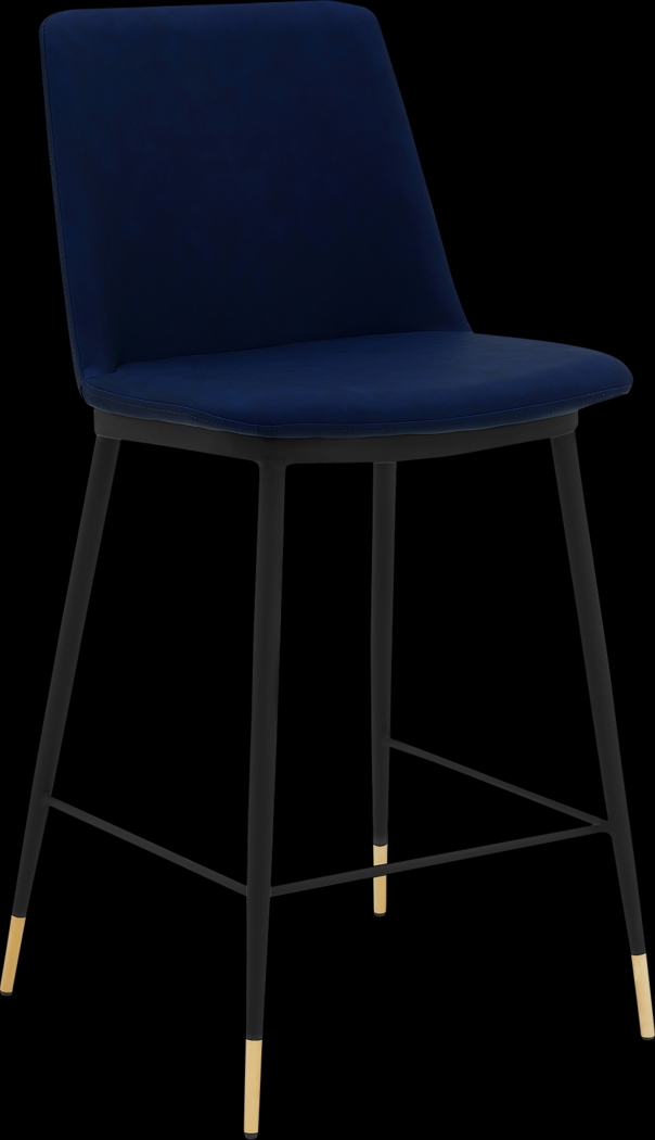 Melaina Dark Blue Counter Height Stool - Thumbnail - Image 1