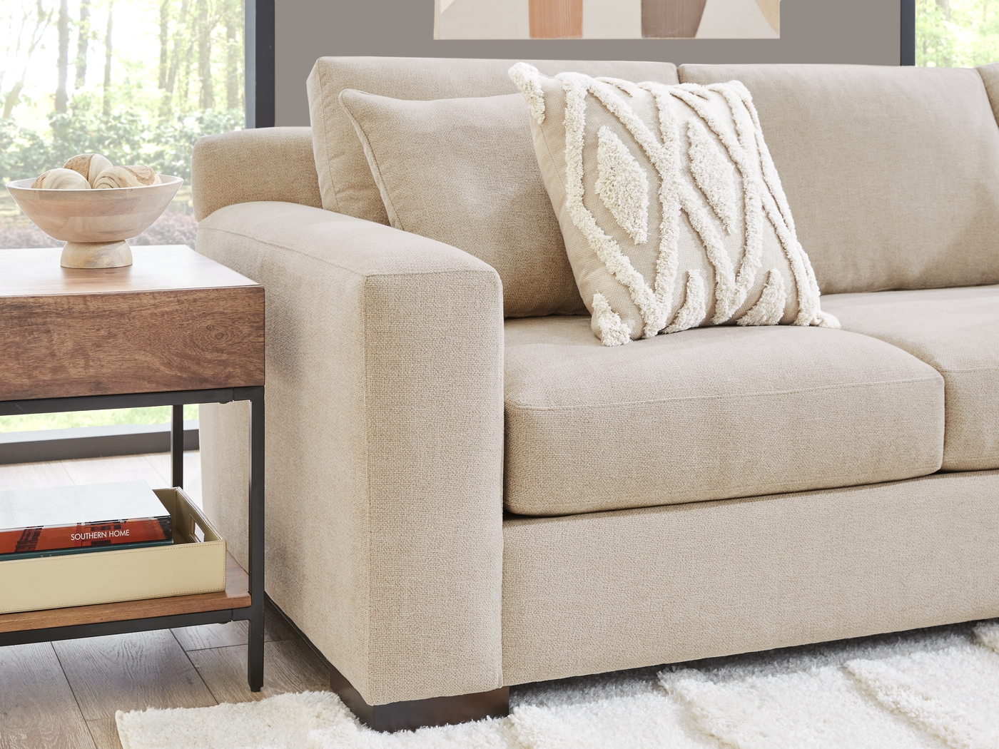 Melbourne Beige 5 Pc Sectional Living Room - Thumbnail - Image 5