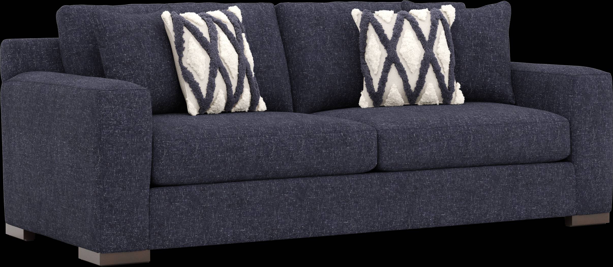 Melbourne Midnight 7 Pc Living Room with Gel Foam Sleeper Sofa - Thumbnail - Image 4