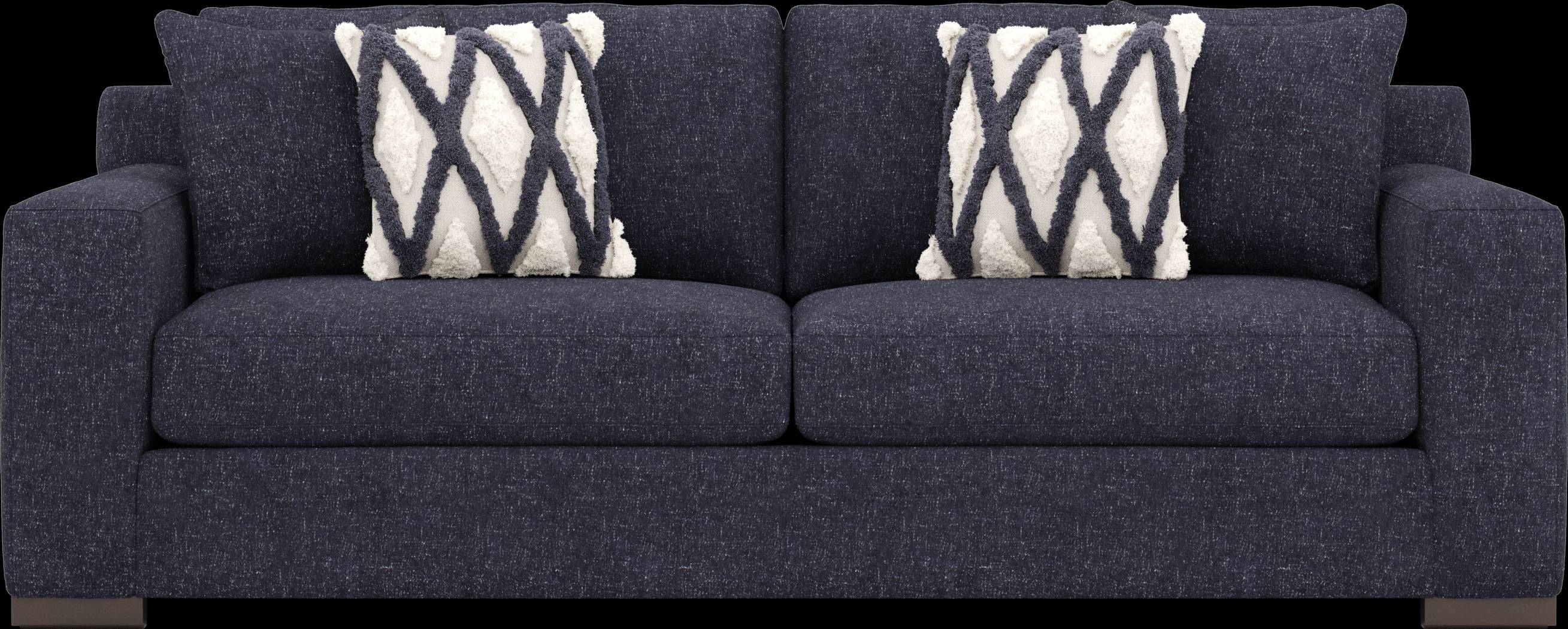 Melbourne Midnight 7 Pc Living Room with Sleeper Sofa - Thumbnail - Image 2