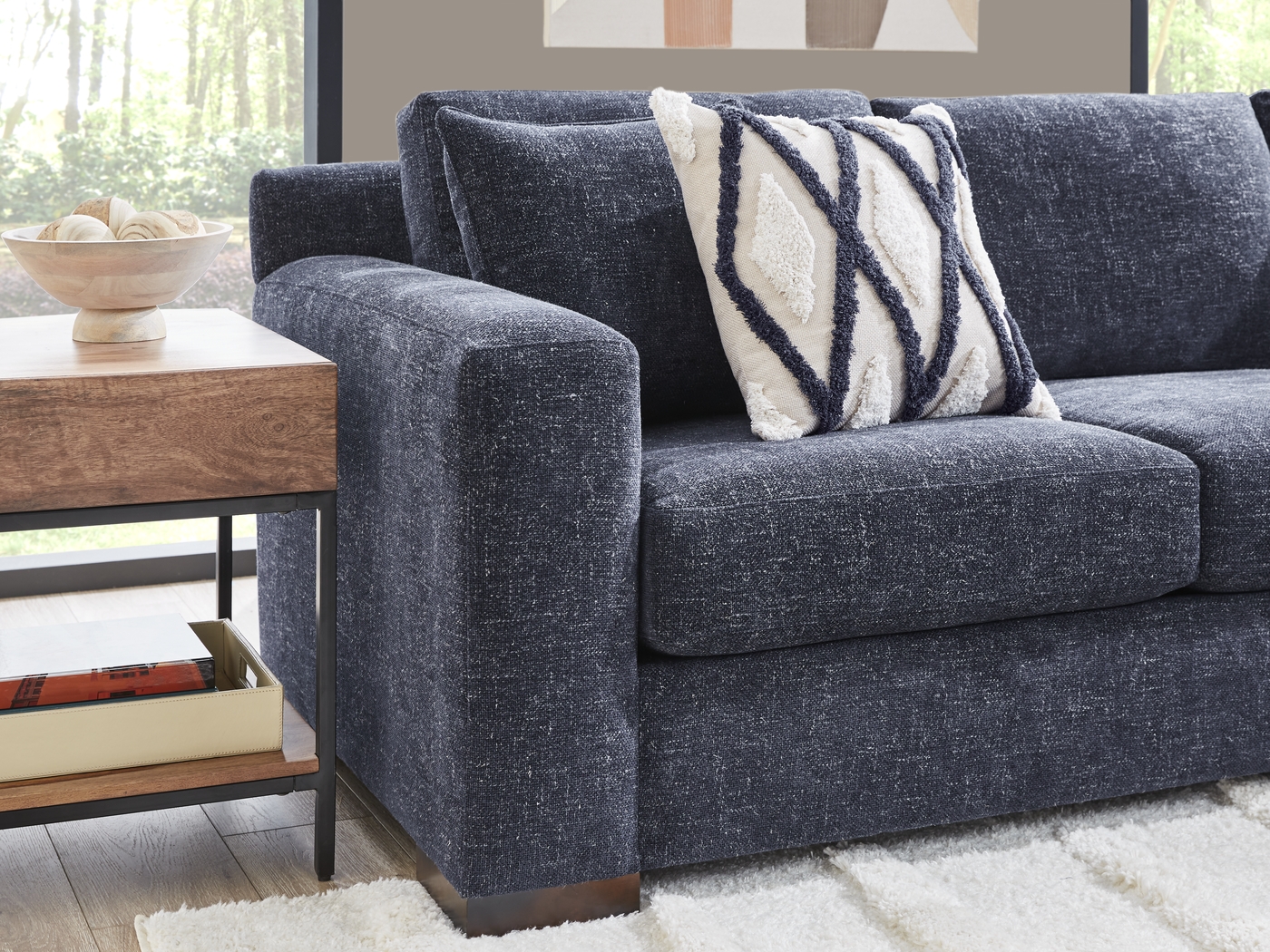 Melbourne Midnight 5 Pc Sectional Living Room - Thumbnail - Image 4