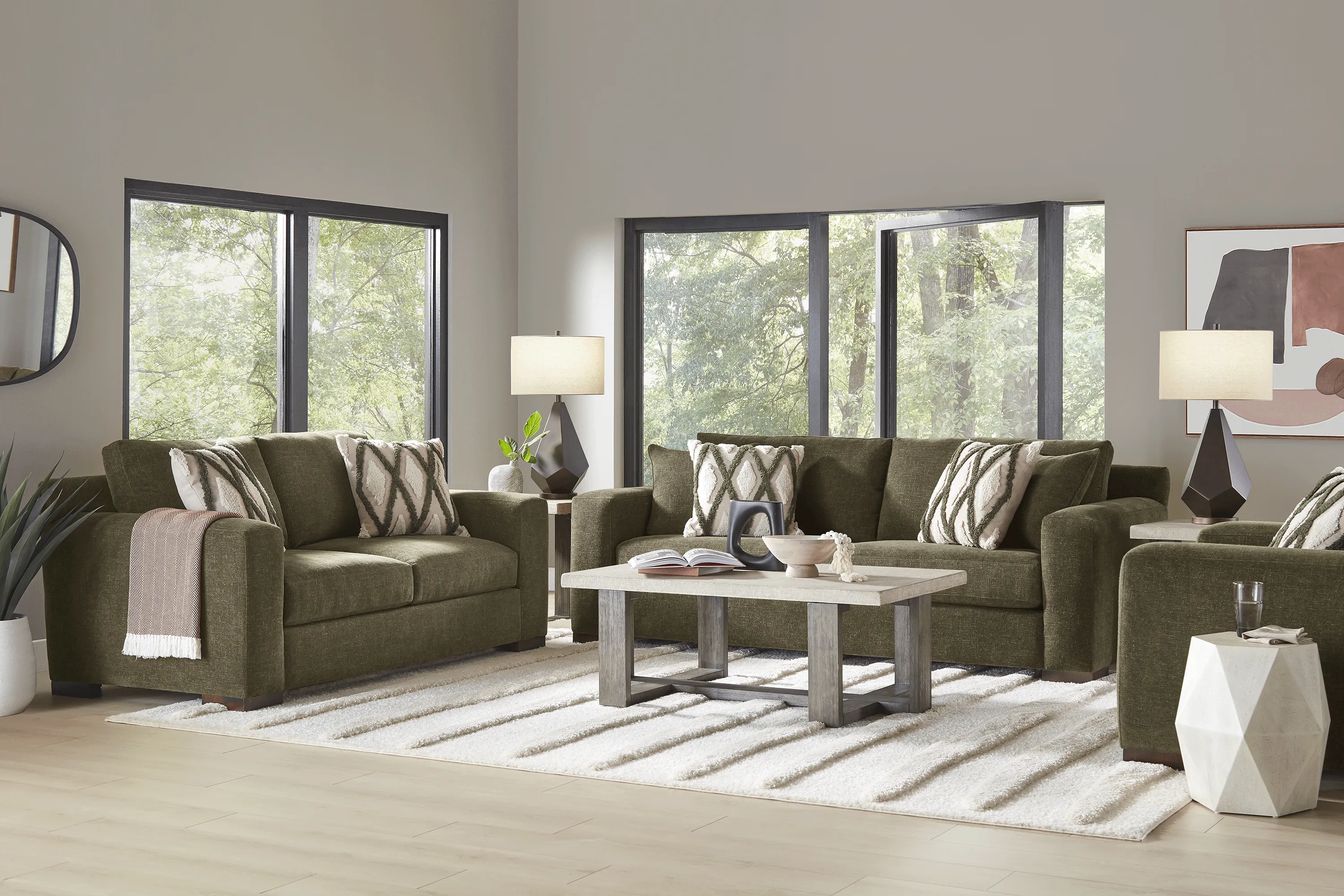 Melbourne Olive 8 Pc Living Room - Thumbnail - Image 1