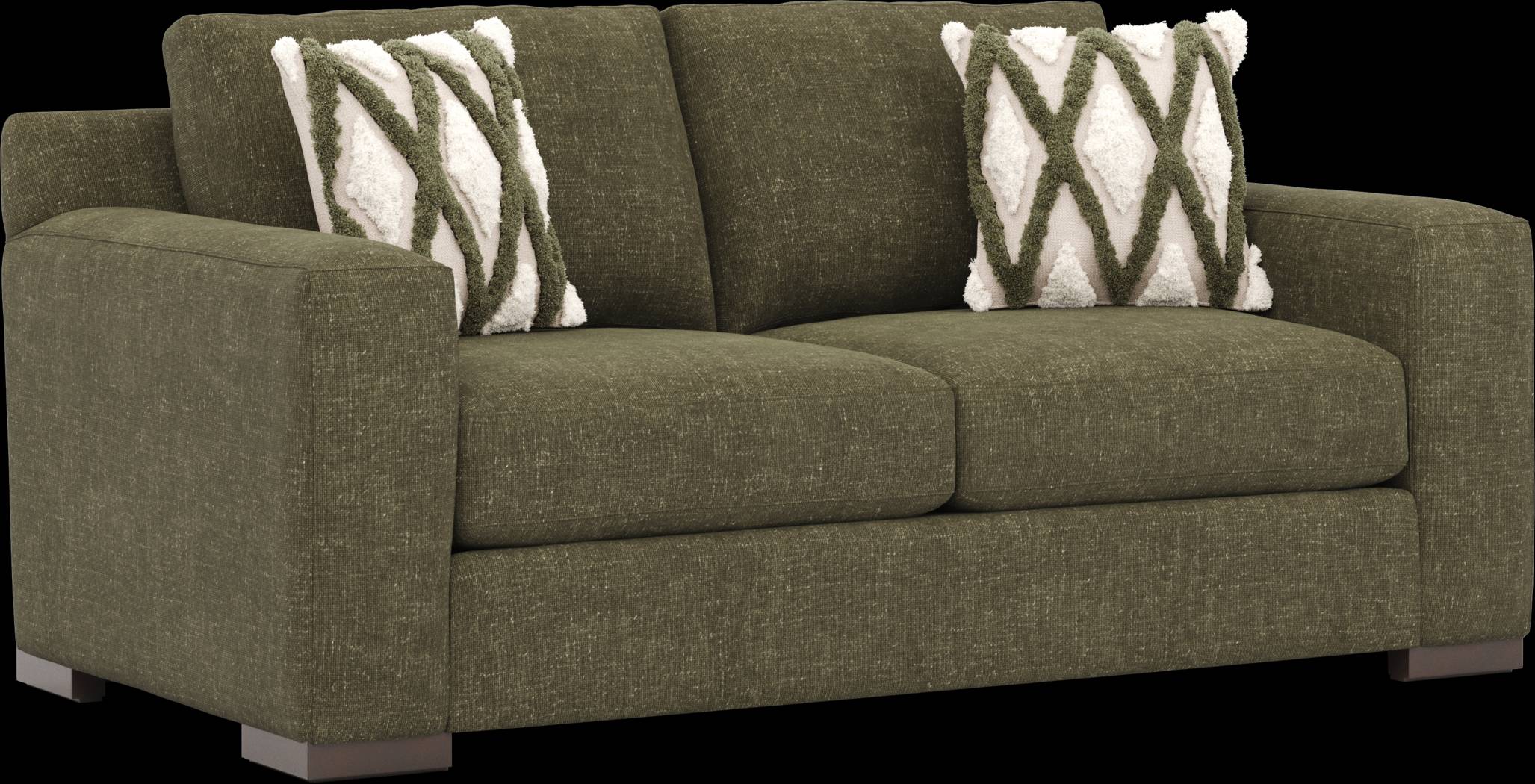 Melbourne Olive 7 Pc Living Room with Gel Foam Sleeper Sofa - Thumbnail - Image 9