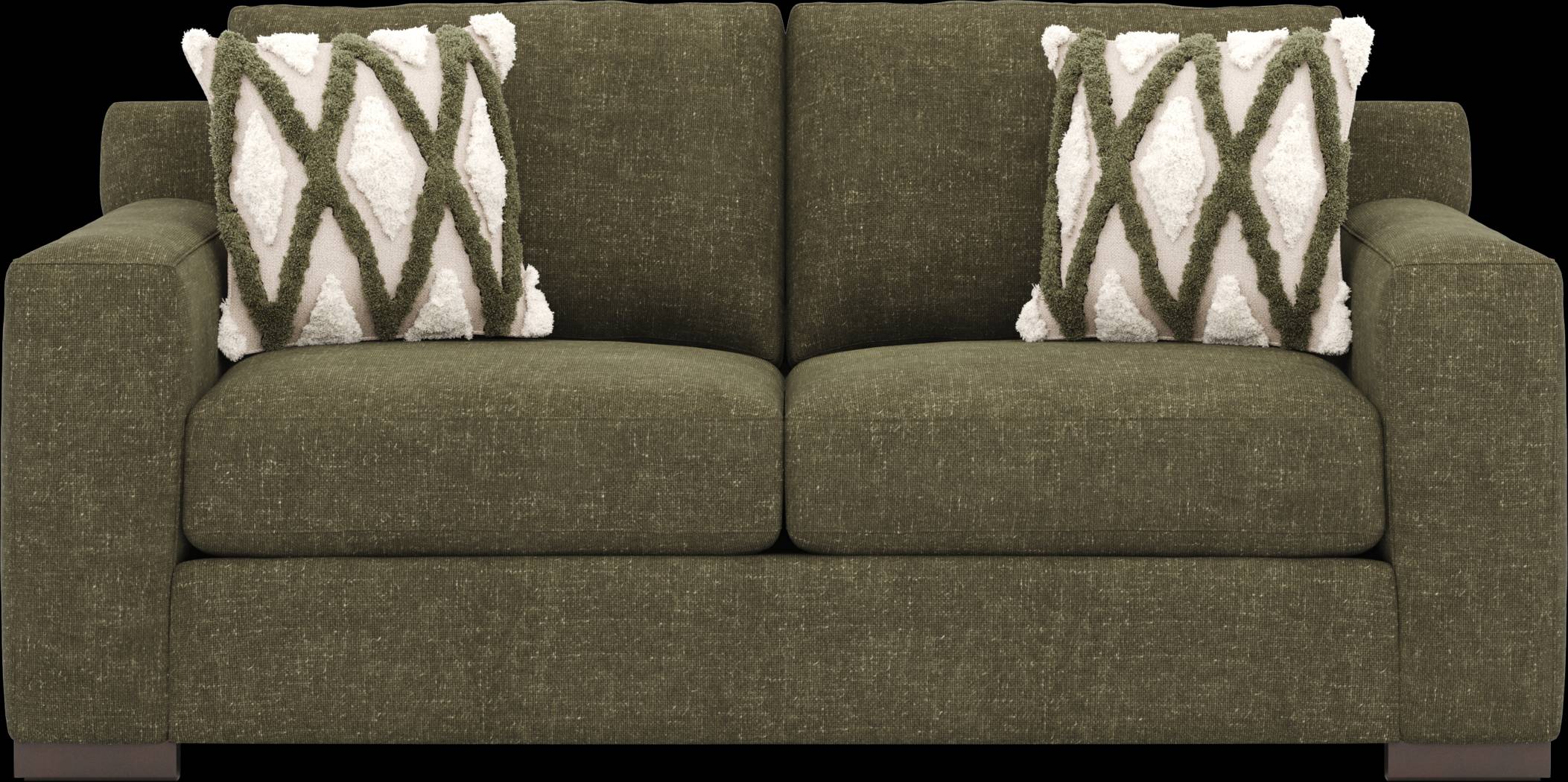 Melbourne Olive 7 Pc Living Room with Gel Foam Sleeper Sofa - Thumbnail - Image 8