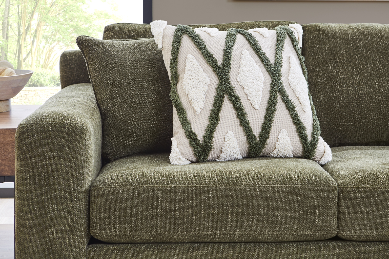 Melbourne Olive 5 Pc Sectional Living Room - Thumbnail - Image 4