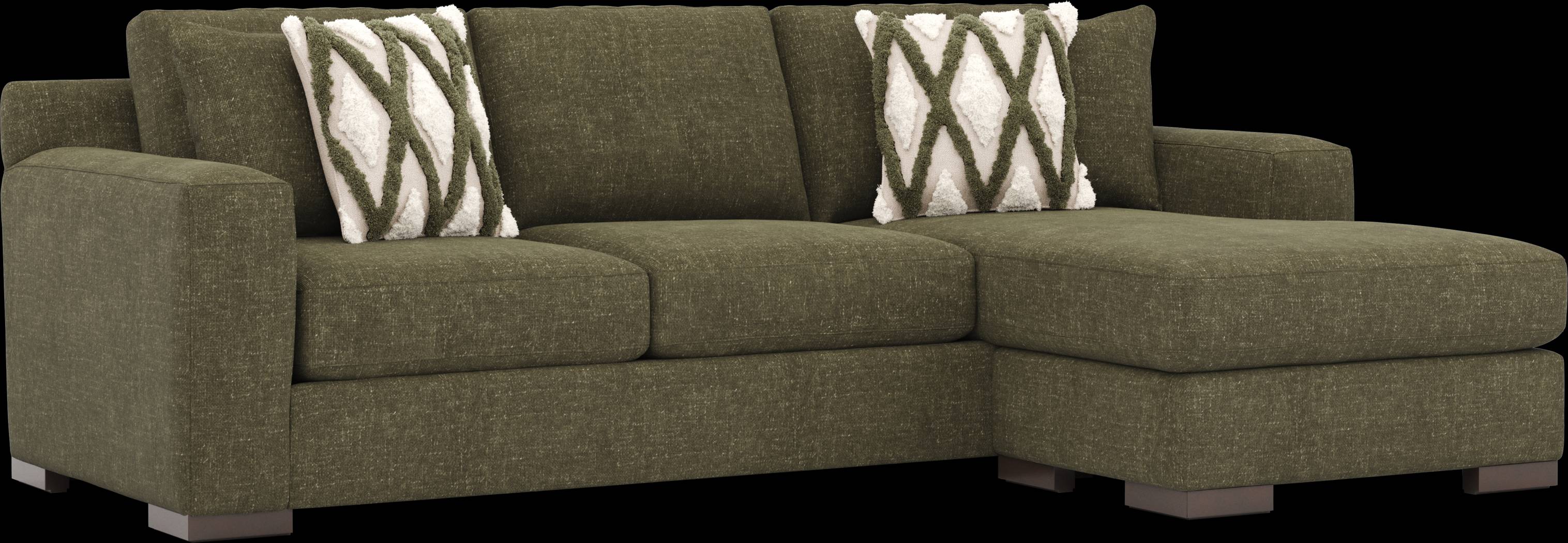 Melbourne Olive 5 Pc Sectional Living Room - Thumbnail - Image 2