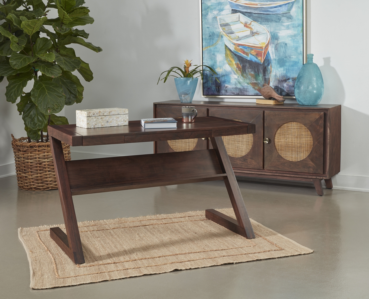 Melcat Brown Desk - Thumbnail - Image 2