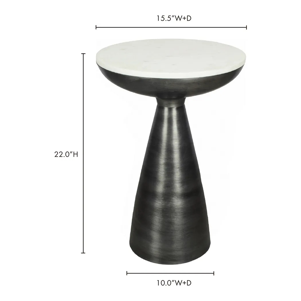 Melek White Side Table - Thumbnail - Image 2
