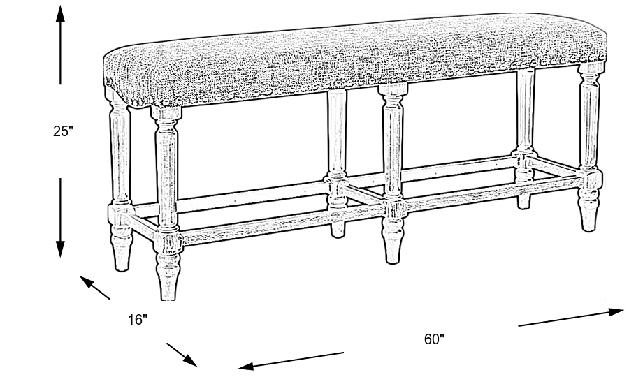 Dimension Image. Please refer to the Dimension Tab on this page for dimension details.