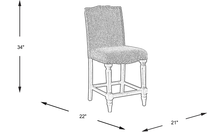 Dimension Image. Please refer to the Dimension Tab on this page for dimension details.