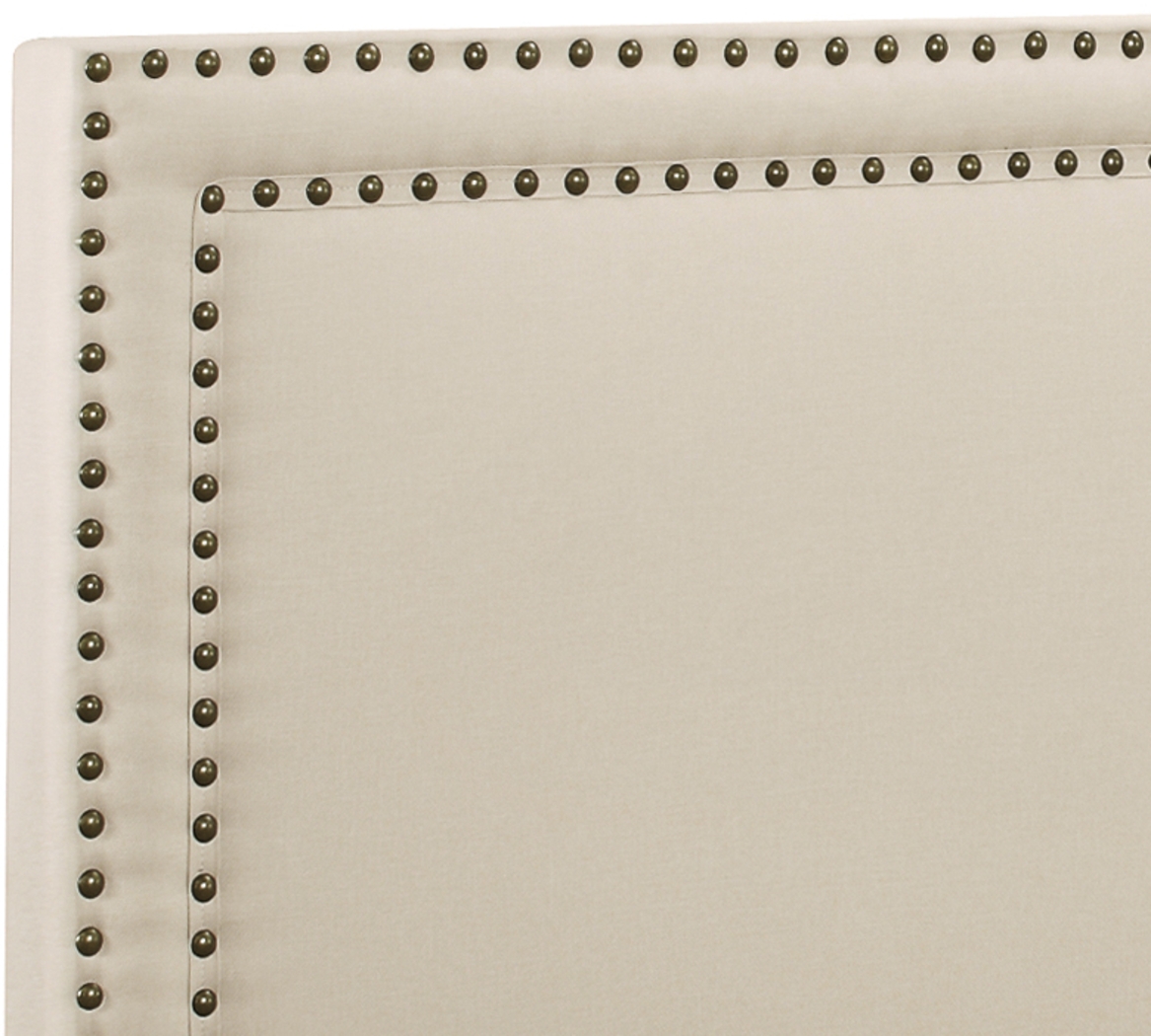 Melina Cream King Upholstered Bed - Thumbnail - Image 5