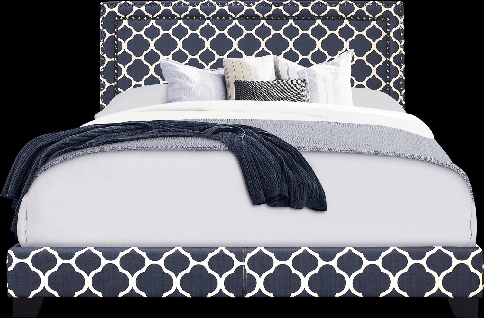 Melina Navy King Bed - Thumbnail - Image 1