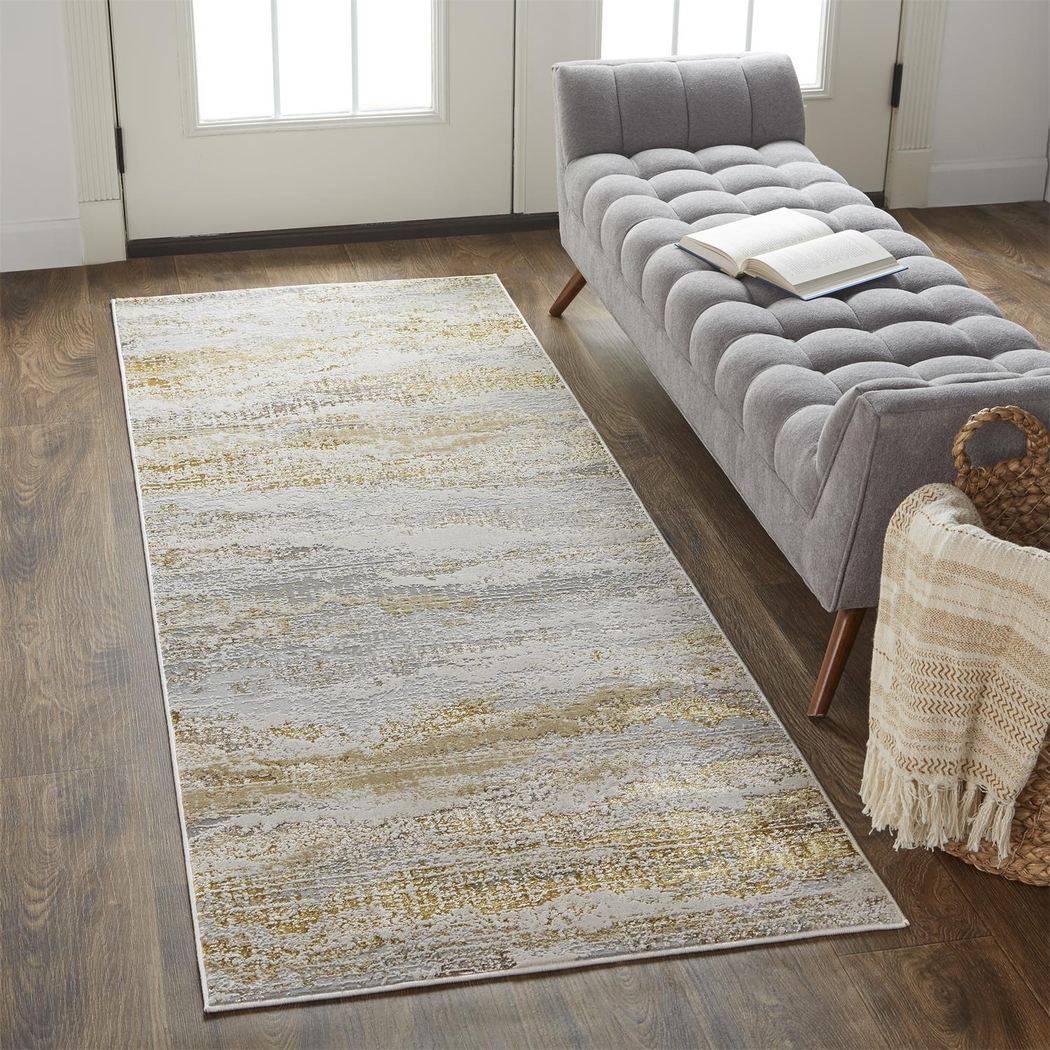 Melirane Gold 2'10 x 7'10 Runner Rug - Thumbnail - Image 2