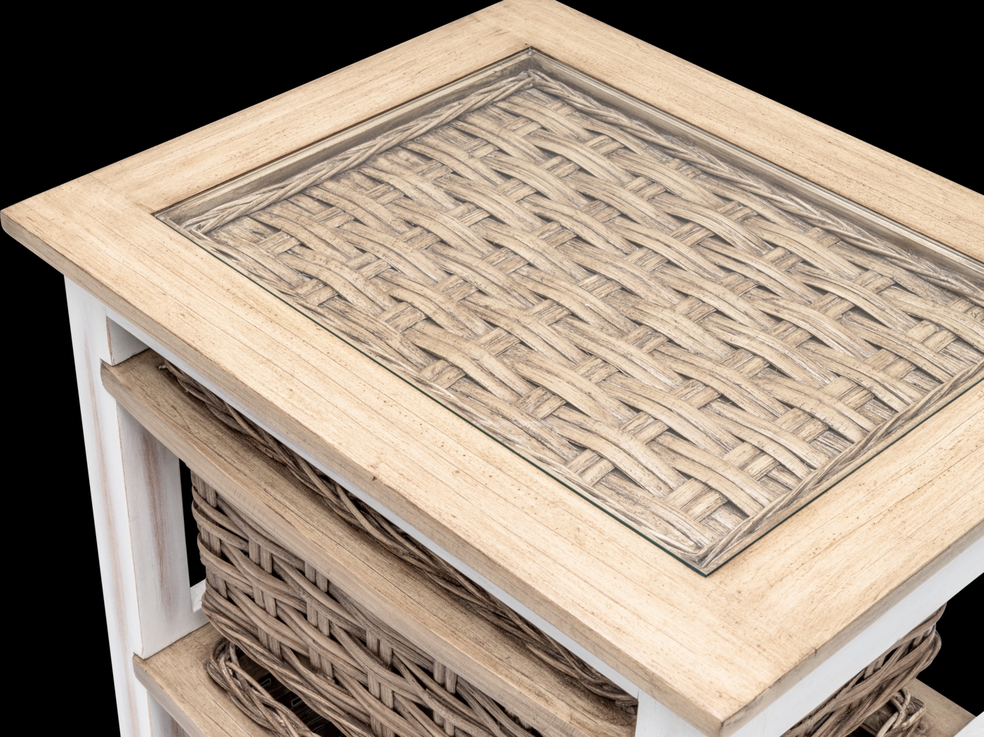 Melkre White 2 Basket Storage Cabinet - Thumbnail - Image 5