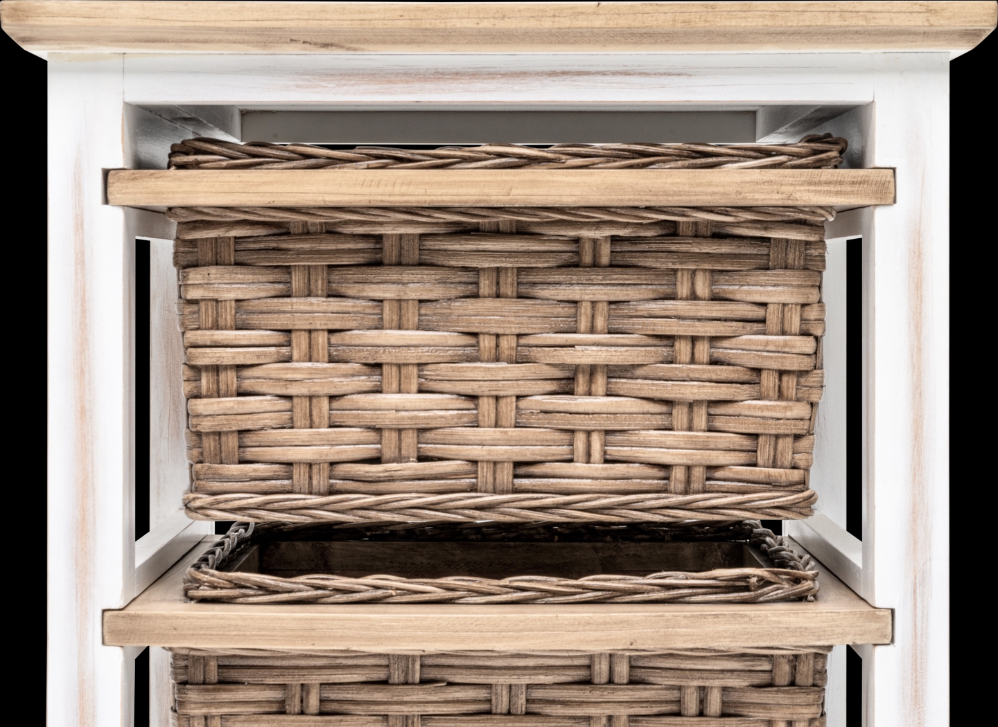 Melkre White 2 Basket Storage Cabinet - Thumbnail - Image 6