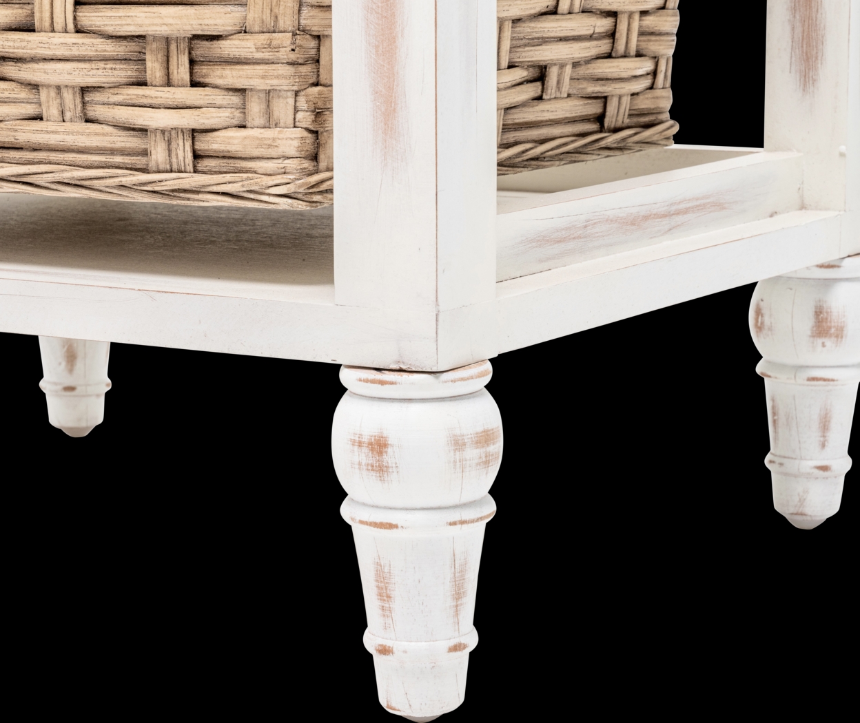 Melkre White 3 Basket Storage Cabinet - Thumbnail - Image 2