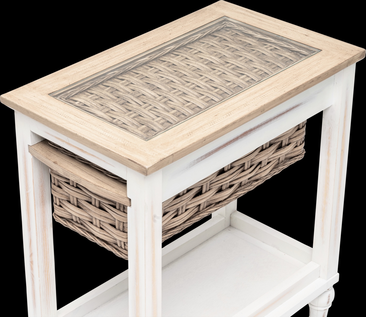 Melkre White Chairside Table - Thumbnail - Image 2