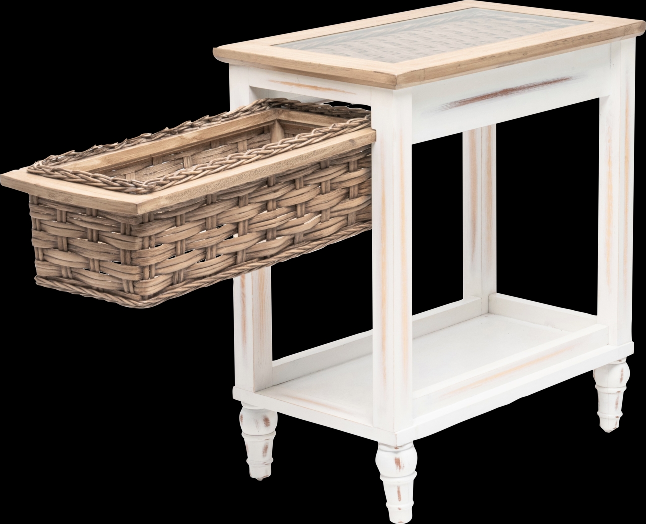 Melkre White Chairside Table - Thumbnail - Image 4