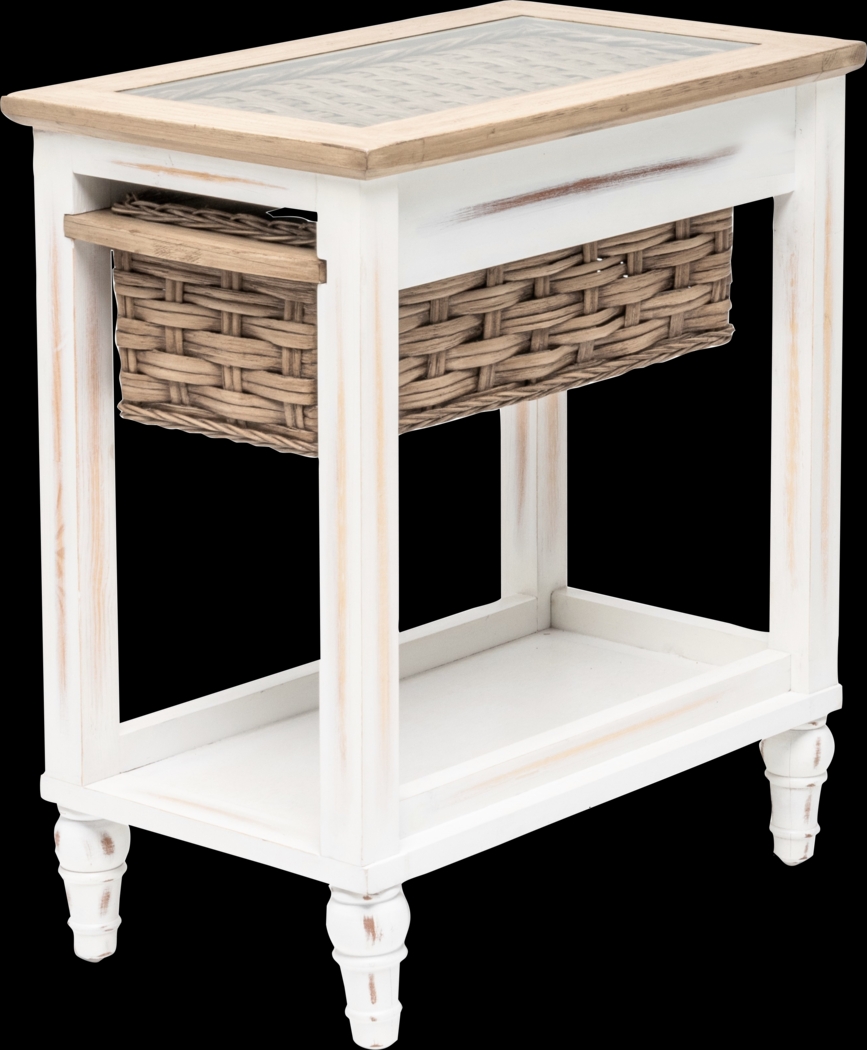 Melkre White Chairside Table - Thumbnail - Image 5
