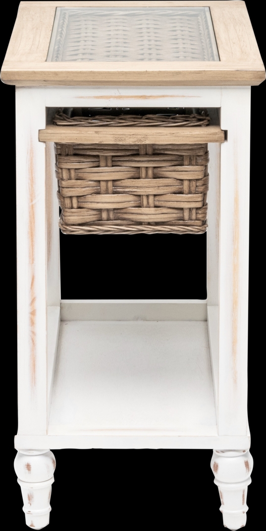 Melkre White Chairside Table - Thumbnail - Image 10