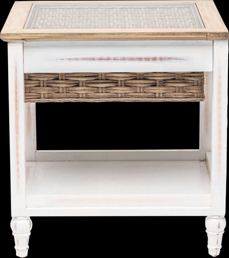 Melkre White End Table - Thumbnail - Image 4
