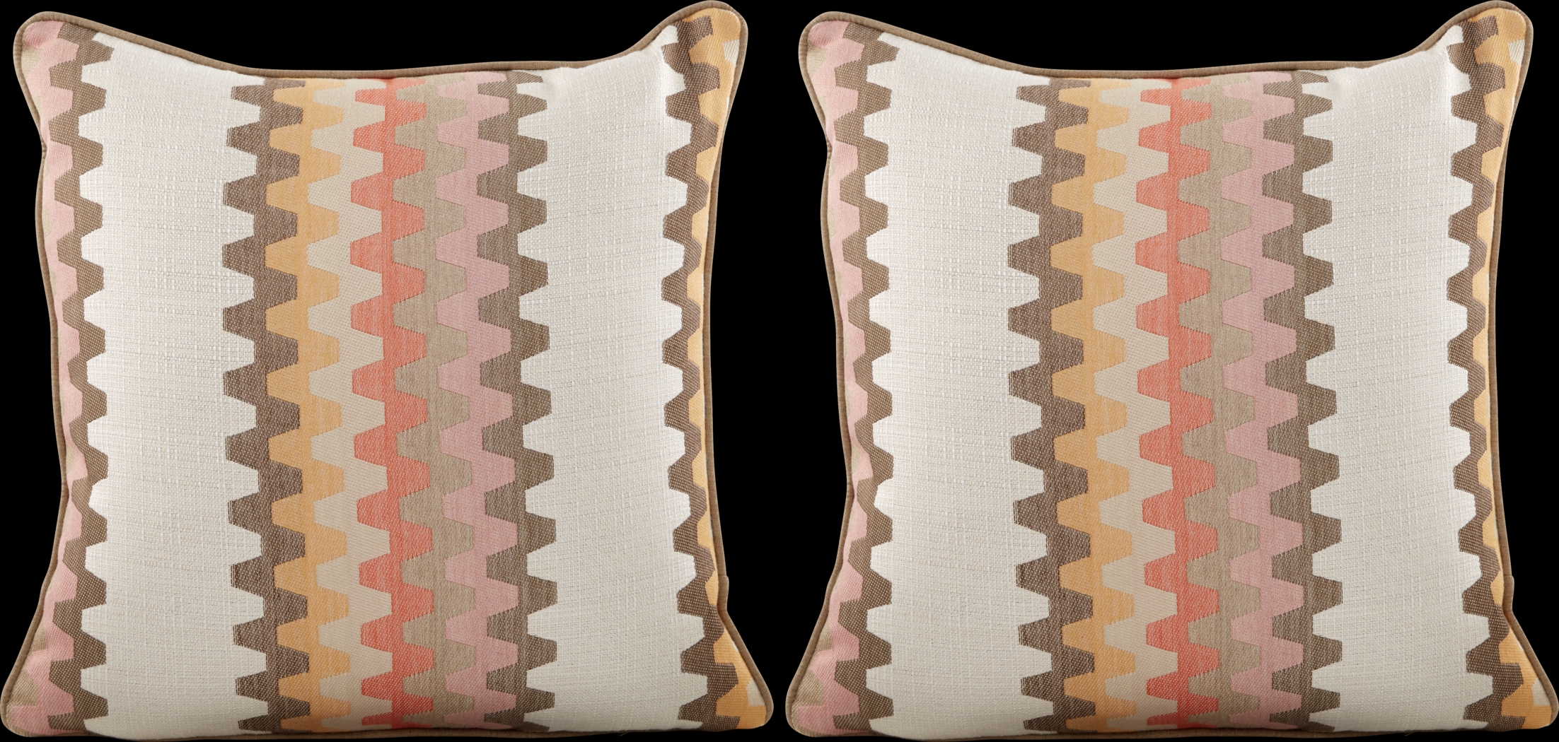 Mella Orange Indoor/Outdoor Accent Pillow, Set of Two - Thumbnail - Image 1