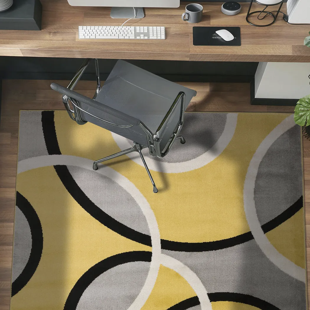 Melneras Yellow 5'3 x 7'3 Rug - Thumbnail - Image 4