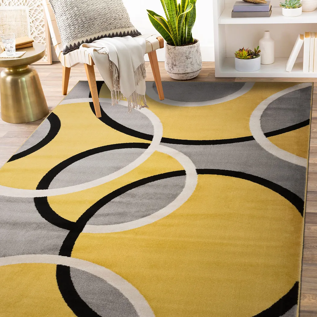 Melneras Yellow 5'3 x 7'3 Rug - Thumbnail - Image 6