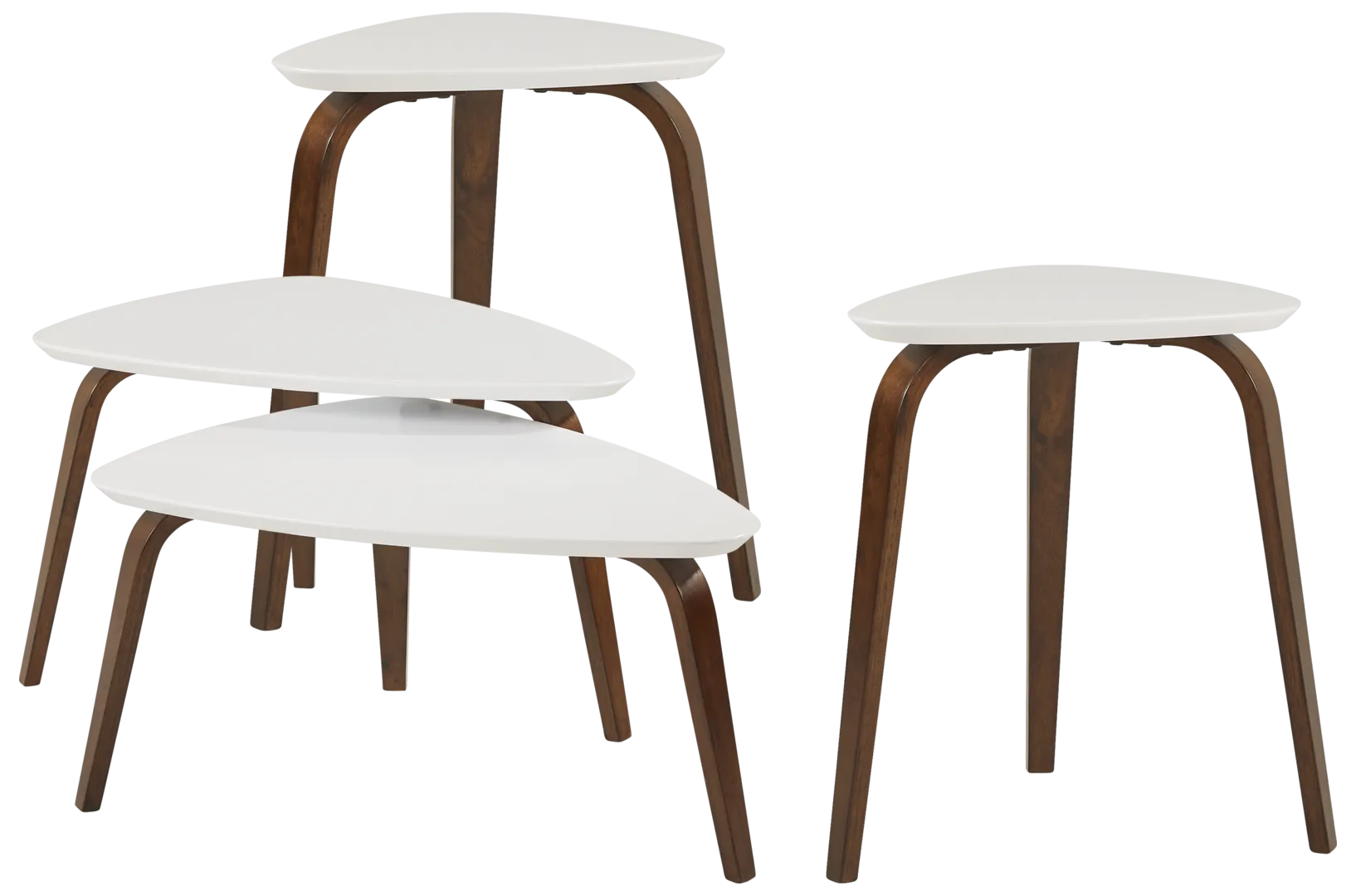 white 3 pc table set