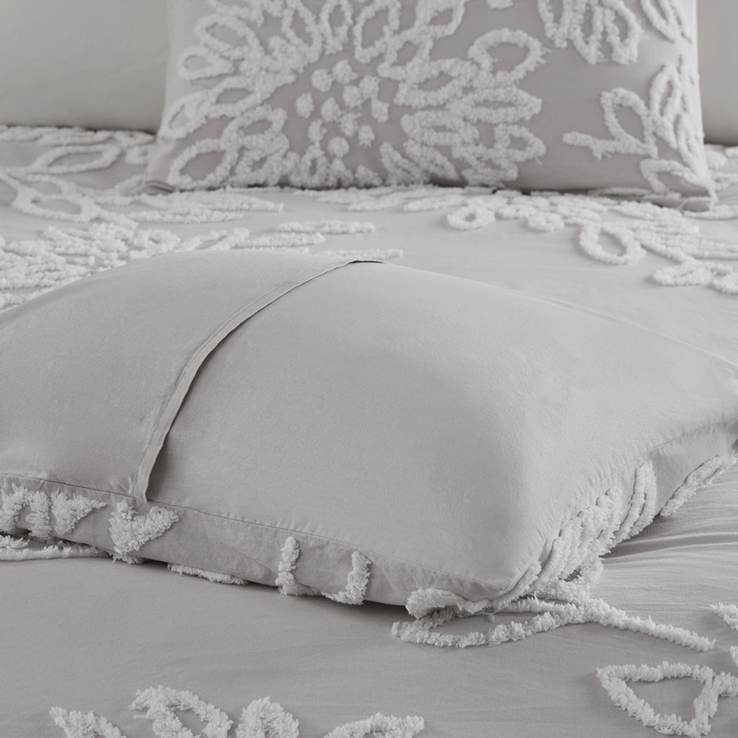 Melpomene Gray 3 Pc Full/Queen Duvet Set - Thumbnail - Image 7