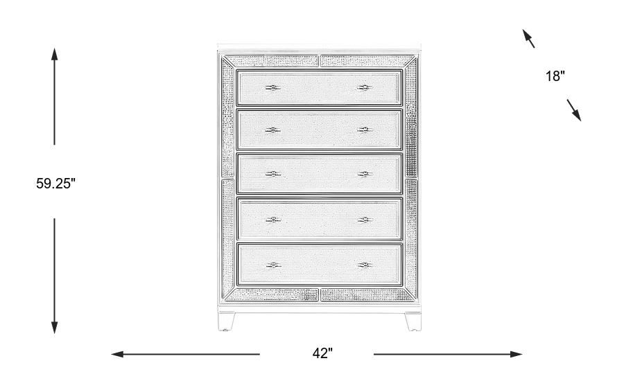 Dimension Image. Please refer to the Dimension Tab on this page for dimension details.