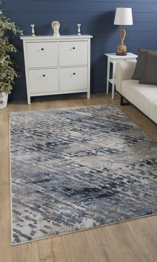 Melstino Blue/Ivory 7'10 x 10'10 Rug - Thumbnail - Image 2