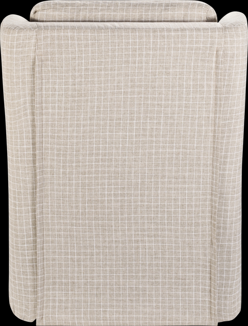 Melugo Beige Swivel Accent Chair - Thumbnail - Image 4