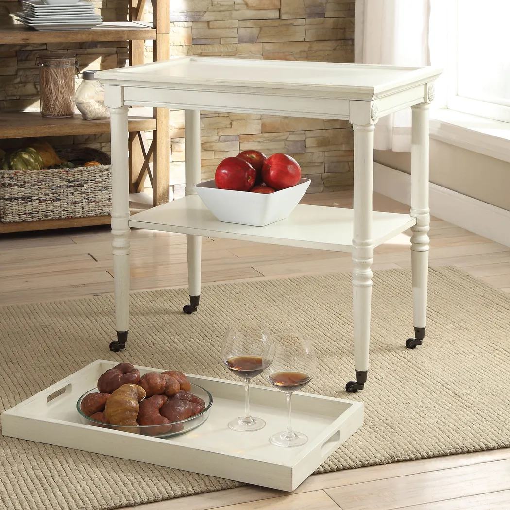 Mendel White Accent Table - Thumbnail - Image 3