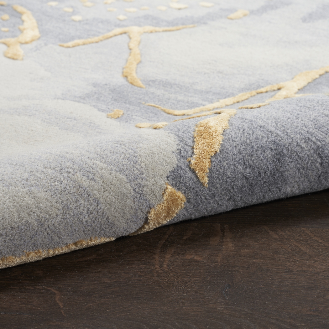 Meniog Gray/Gold 7'9 x 9'9 Rug - Thumbnail - Image 9