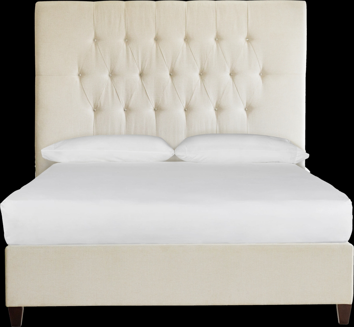 Mensano Beige Queen Bed - Thumbnail - Image 1