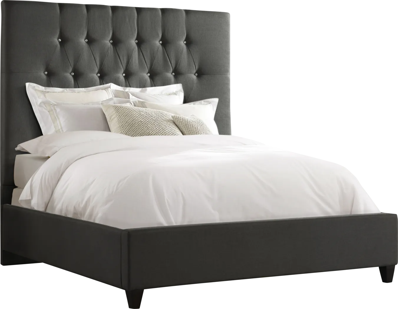 Mensano Charcoal Queen Bed - Thumbnail - Image 2