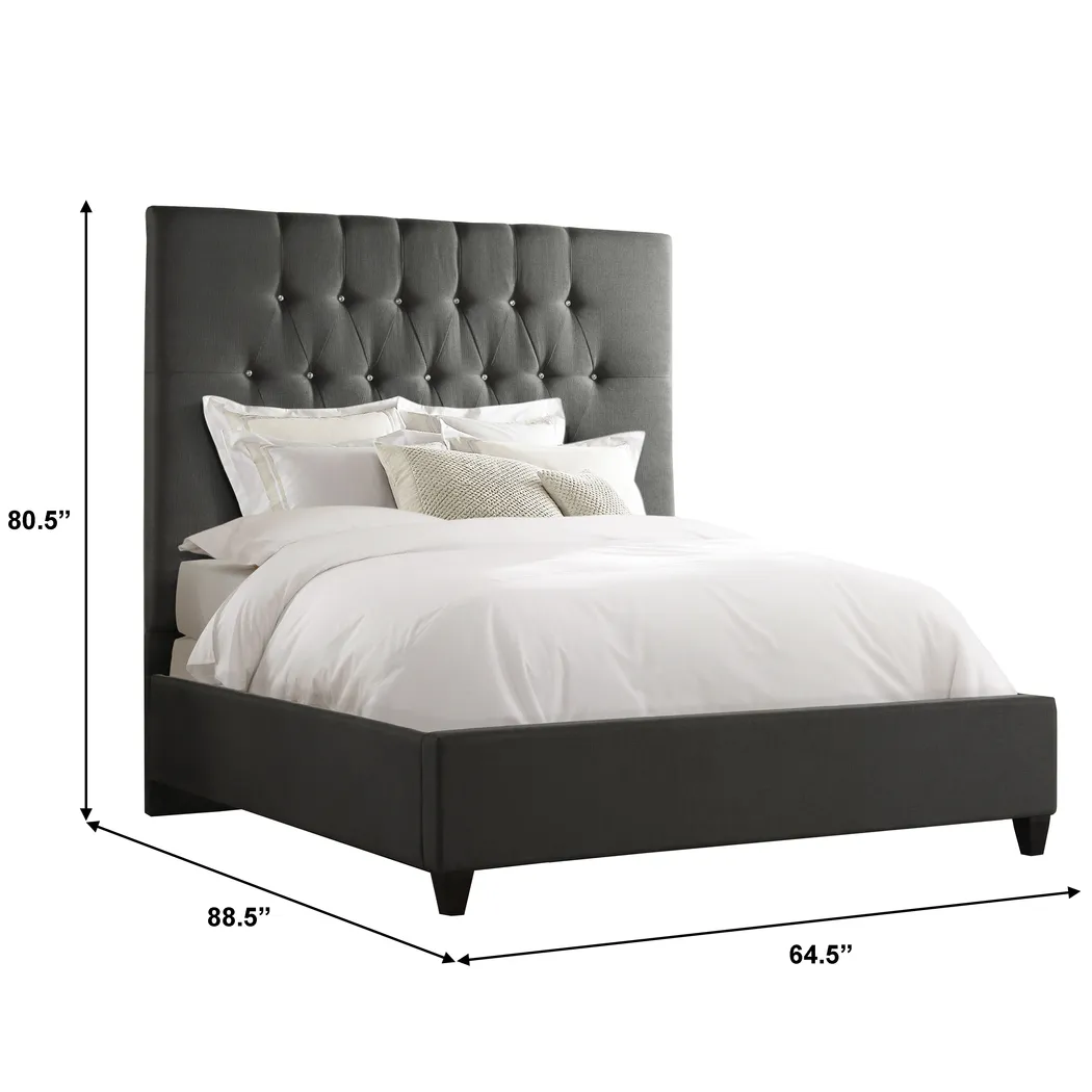 Mensano Charcoal Queen Bed - Thumbnail - Image 9