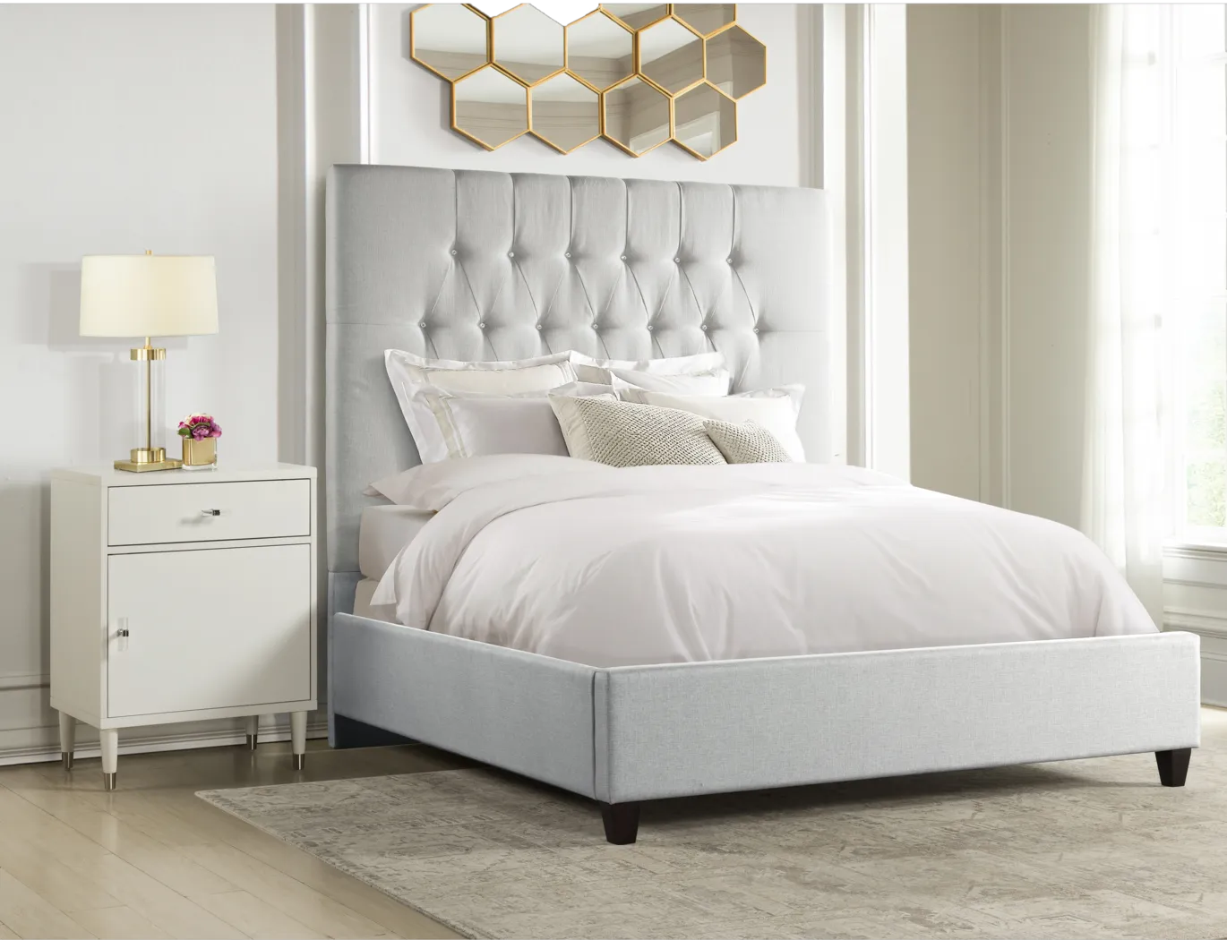 Mensano Gray Queen Bed - Thumbnail - Image 7