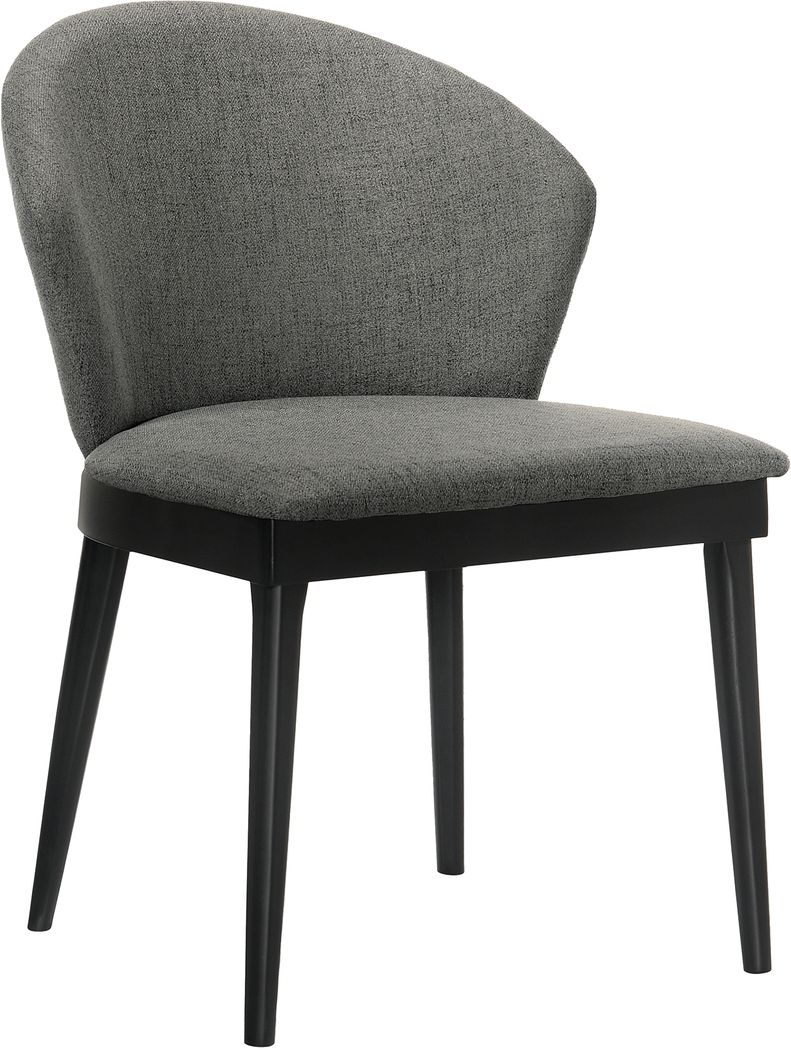 Meralyn II Charcoal Dining Chair, Set of 2 - Thumbnail - Image 2