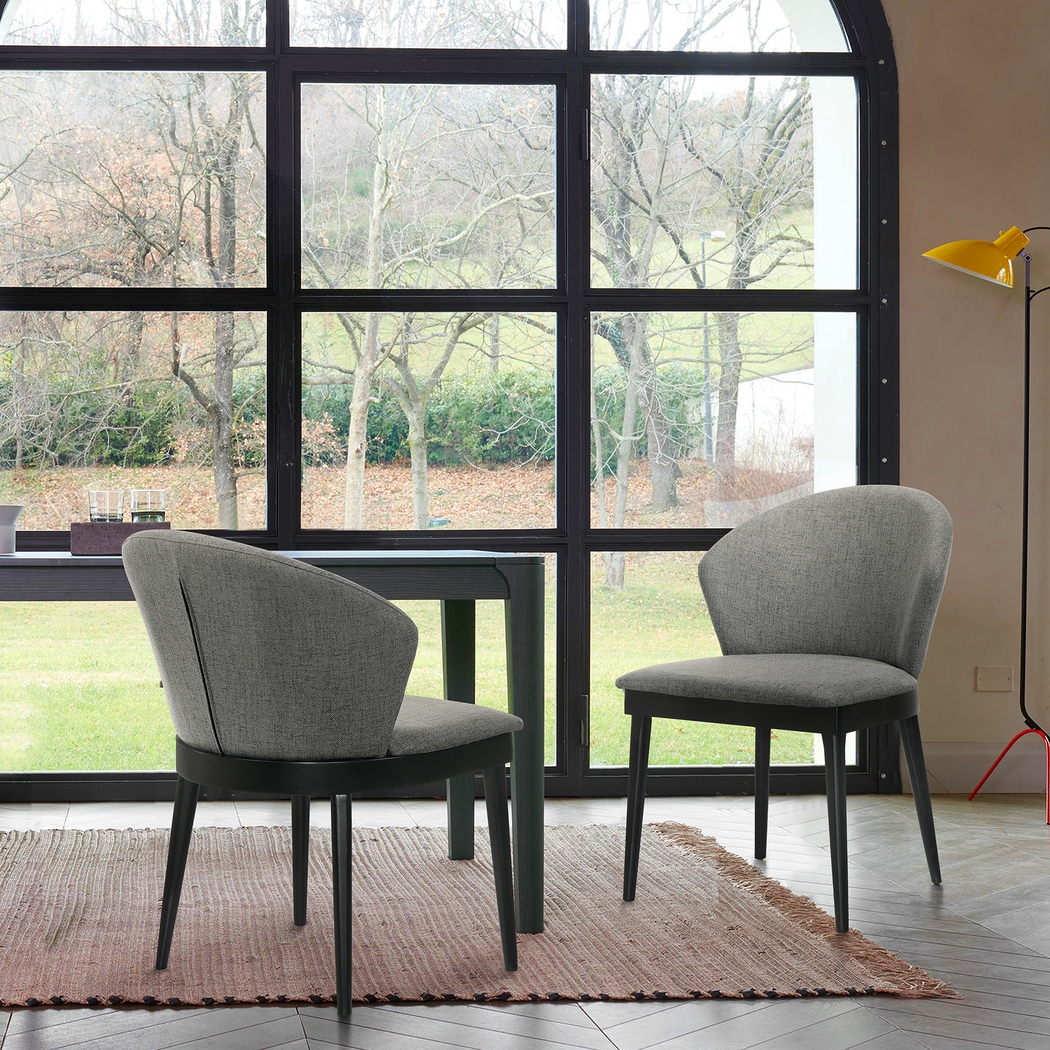 Meralyn II Charcoal Dining Chair, Set of 2 - Thumbnail - Image 8