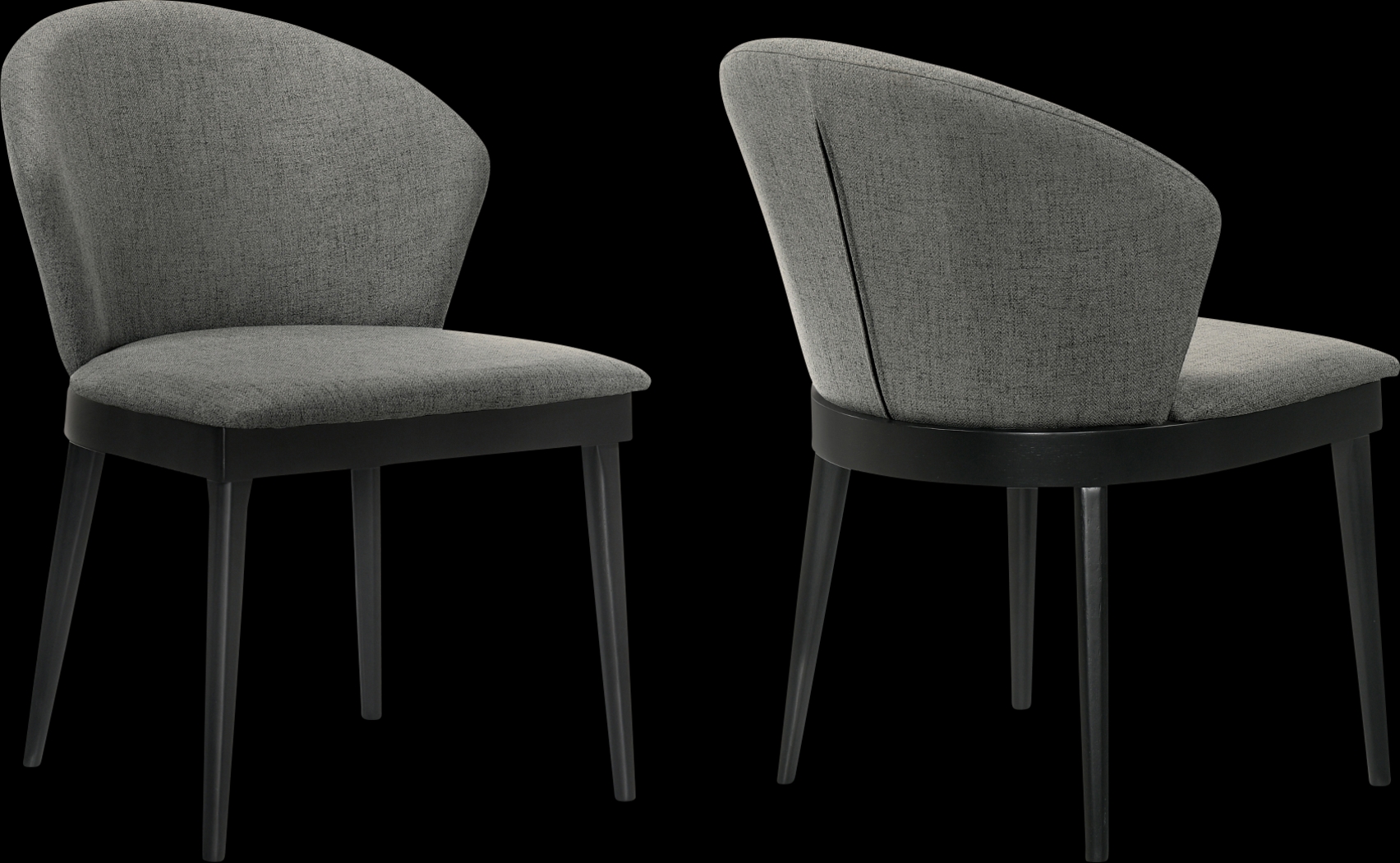 Meralyn II Charcoal Dining Chair, Set of 2 - Thumbnail - Image 1