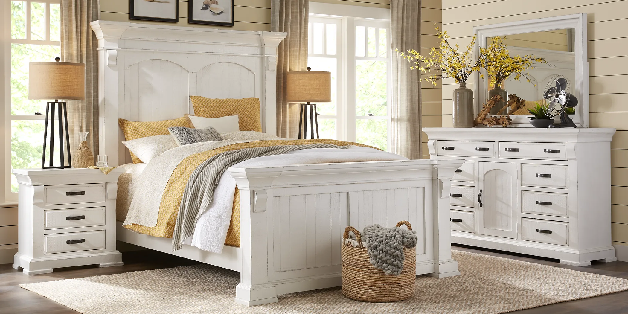 Mercer Estates White 8 Pc King Panel Bedroom - Thumbnail - Image 1