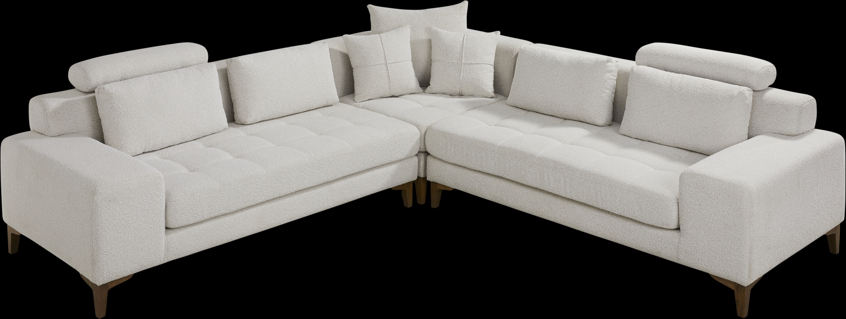 Mercer Place White 3 Pc Sectional - Thumbnail - Image 3