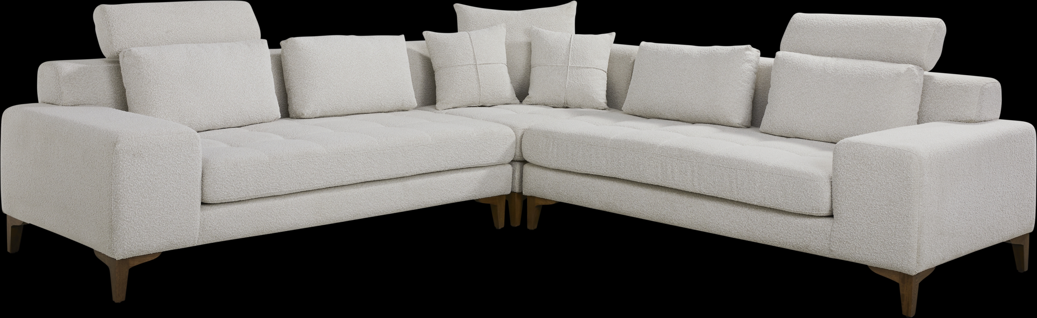 Mercer Place White 3 Pc Sectional - Thumbnail - Image 4
