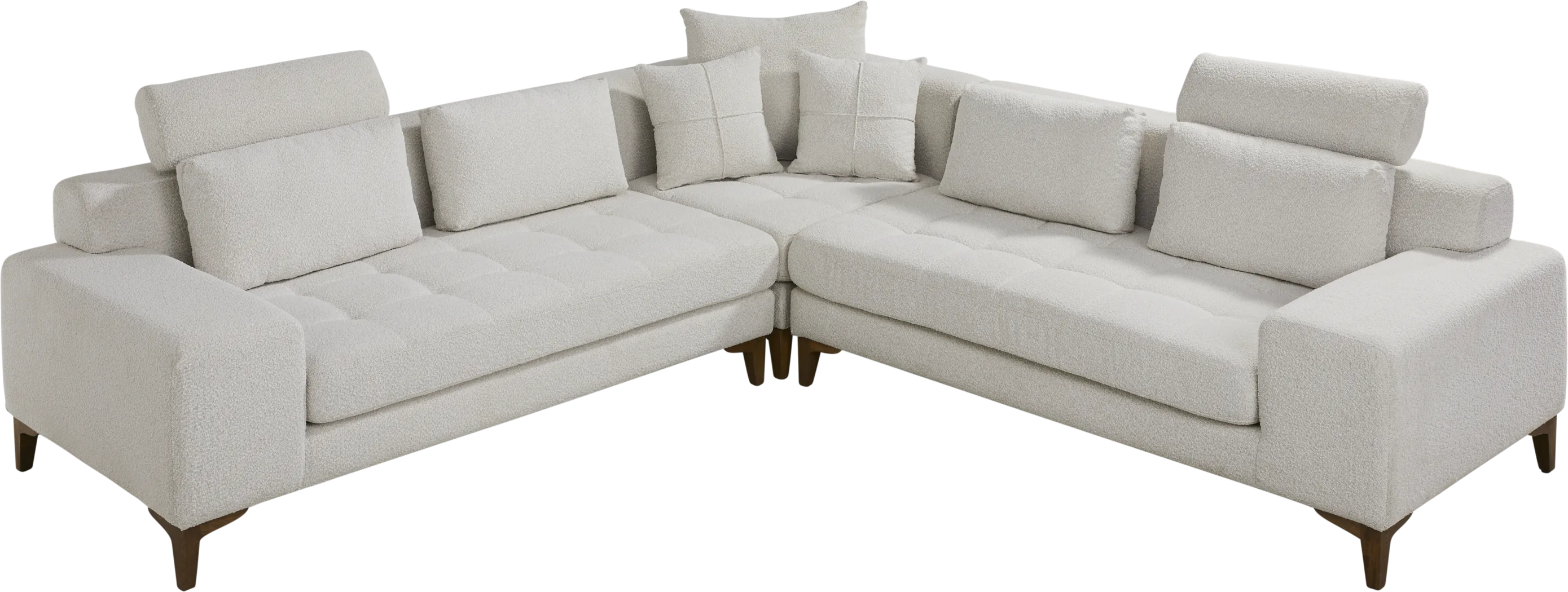 Mercer Place White 3 Pc Sectional - Image 5