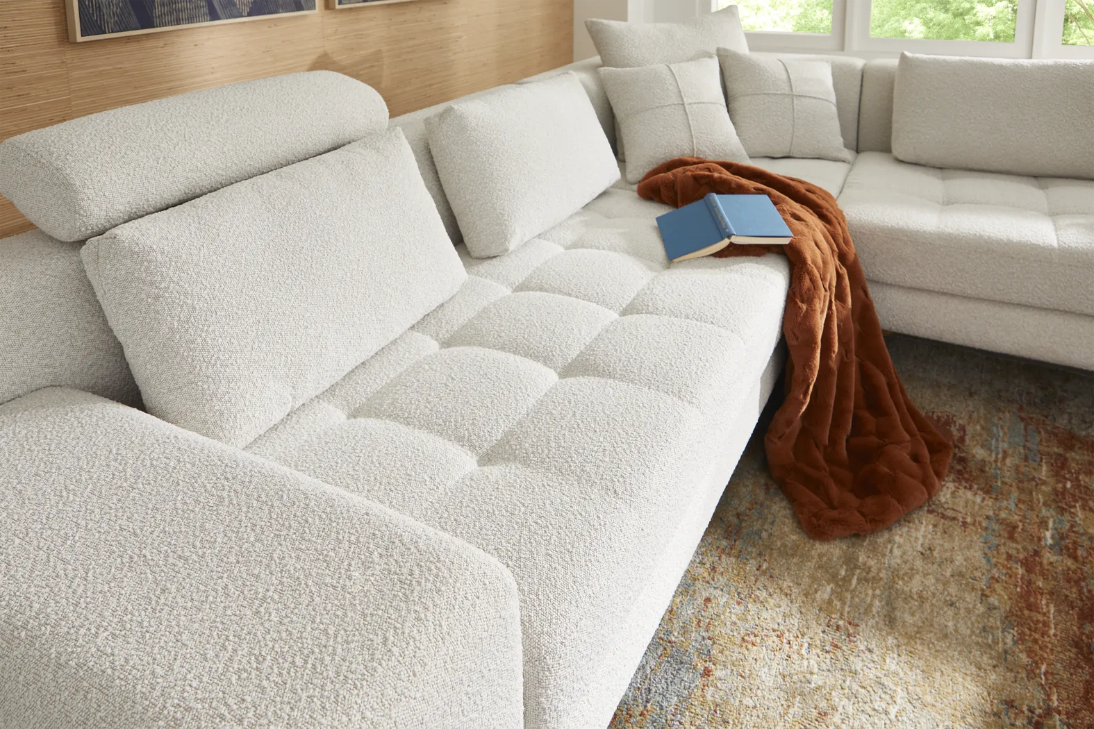 Mercer Place White 3 Pc Sectional - Image 6